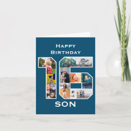 16e verjaardag Fotokaart Kaart