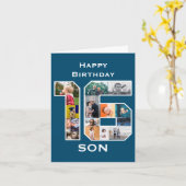 16e verjaardag Fotokaart Kaart (Gele Bloem)