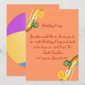 16e verjaardag Fotokaart Multi-Color Scroll Kaart (Voorkant / Achterkant)