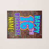 16e verjaardag ~ Fun, door Urban Graffiti geïnspir Legpuzzel (Horizontaal)