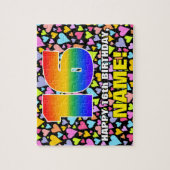 16e verjaardag — Fun, liefhebbende hartvormen + "1 Legpuzzel (Verticaal)