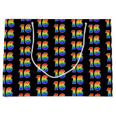 16e verjaardag: Fun Rainbow Event Nummer 16 Patroo Groot Cadeauzakje (Voorkant)