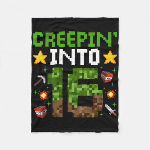 16e verjaardag Gamer Pixel Kruipt In 16 Video G Fleece Deken