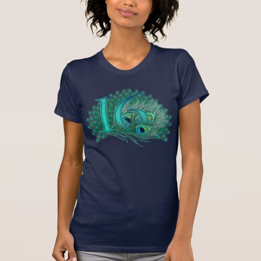 16e verjaardag gedecoreerd nummer t-shirts (Voorkant)