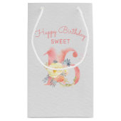 16e verjaardag Gelukkige Verjaardag Sweet 16 Flora Klein Cadeauzakje (Achterkant)