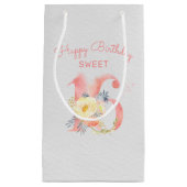 16e verjaardag Gelukkige Verjaardag Sweet 16 Flora Klein Cadeauzakje (Voorkant)