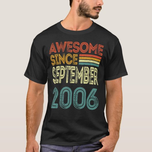 16e verjaardag Geweldige sinds september 2006 16 j T-shirt (Voorkant)