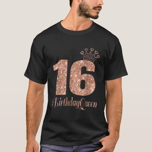 16e verjaardag Gift Teen Sweet Zestien Roos TSh T-shirt (Voorkant)