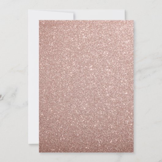 16e verjaardag Glam Roze Rose Gold Glitter Ombre Kaart (Achterkant)