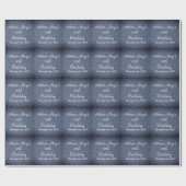 16e verjaardag Glittery Sparkle Custom Dusty Blue Cadeaupapier (Vlak)
