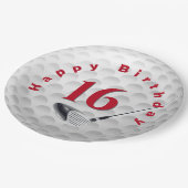 16e verjaardag Golf Ball Design Bord (Gekanteld)