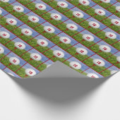 16e verjaardag Golfbal Cadeaupapier (Hoek)