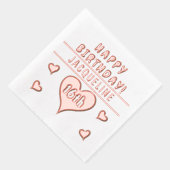 16e verjaardag Harten Naam Elke leeftijd Folie Servetten (Rechts)