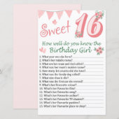 16e verjaardag Hoe goed ken je de verjaardag? (Voorkant / Achterkant)
