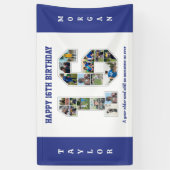 16e verjaardag Jubileum nummer 16 fotocollage Spandoek (Verticaal)