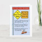 16e verjaardag kaart (Voorkant)