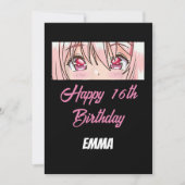 16e verjaardag kaart (Voorkant)