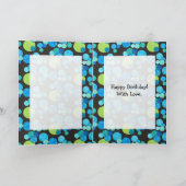 16e verjaardag Kaart: blauwe moons en stripes Kaart (Binnen)