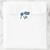 16e verjaardag — Keiffels Ronde Sticker (Tas)