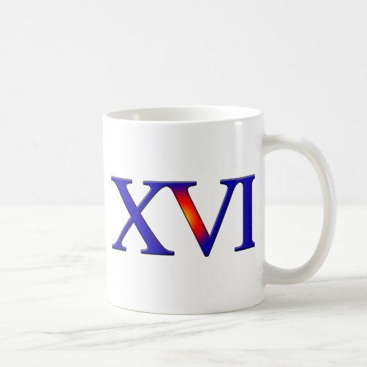 16e verjaardag koffiemok (Rechts)