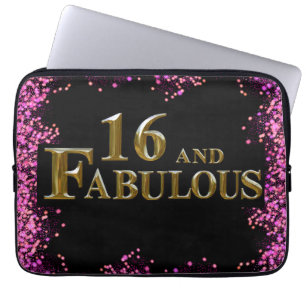 16e verjaardag laptop sleeve