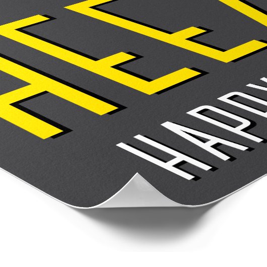 16e Verjaardag Licentie Bord Poster, Nieuw Driver Poster (Hoek)