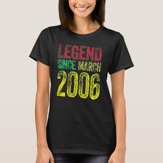 16e verjaardag maart geboren shirt 16 jaar legende (Voorkant)
