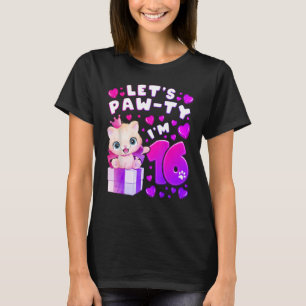 16e verjaardag, meisje 16 jaar, kitten, nummer 16 t-shirt