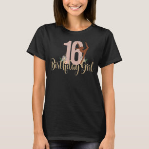 16e verjaardag meisje dans of gymnastiek boho lief t-shirt