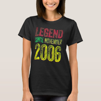 16e verjaardag november geboren 16 jaar legende si t-shirt
