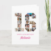 16e verjaardag nummer 16 Foto Collage Persoonlijk Kaart (Voorkant)
