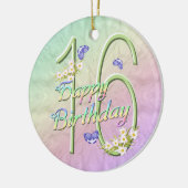 16e verjaardag Ornament Regenboogkeepomwille (Links)