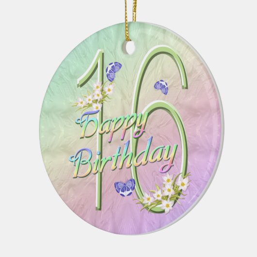 16e verjaardag Ornament Regenboogkeepomwille (Links)