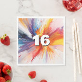 16e verjaardag Paint Blast servetten (Insitu)