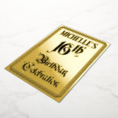 16e verjaardag Partij - Legant Manuscript + de Naa Folie Uitnodiging (Gedraaid)