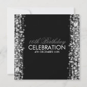 16e verjaardag Partij sparen de Datum sparen Silve Kaart (Achterkant)