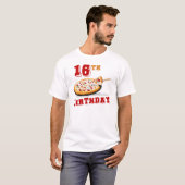 16e verjaardag Pizza Party T-shirt (Voorkant volledig)
