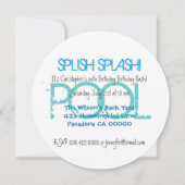 16e verjaardag Pool Party Save the Date P04Z (Achterkant)