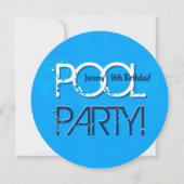 16e verjaardag Pool Party Save the Date P04Z (Voorkant)