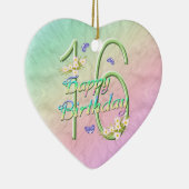 16e verjaardag Rainbow Keepomwille Heart Ornament (Rechts)