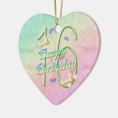 16e verjaardag Rainbow Keepomwille Heart Ornament (Links)