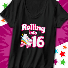 16e verjaardag rolschaatsen 16 jaar oud Schaats T-shirt