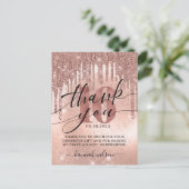 16e verjaardag Roos Gold Hartelijk dank Briefkaart (Staand voorkant)