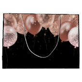 16e verjaardag Roze ballonnen Groot Cadeauzakje (Achterkant)