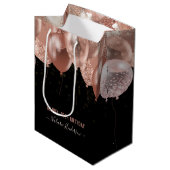 16e verjaardag Roze ballonnen Medium Cadeauzakje (Voorkant Gekanteld)