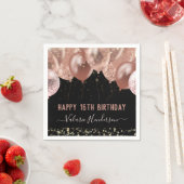 16e verjaardag Roze ballonnen Servet (Insitu)