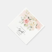 16e Verjaardag Roze Bloemen Party Papier Servet (Hoek)