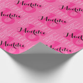 16e verjaardag Roze Cadeaupapier (Hoek)