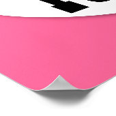 16e verjaardag Roze zwarte hartklep, aangepaste V1 Poster (Hoek)