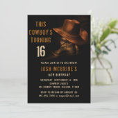 16e verjaardag Rustic Cowboy Pet en lederen laarze Kaart (Staand voorkant)